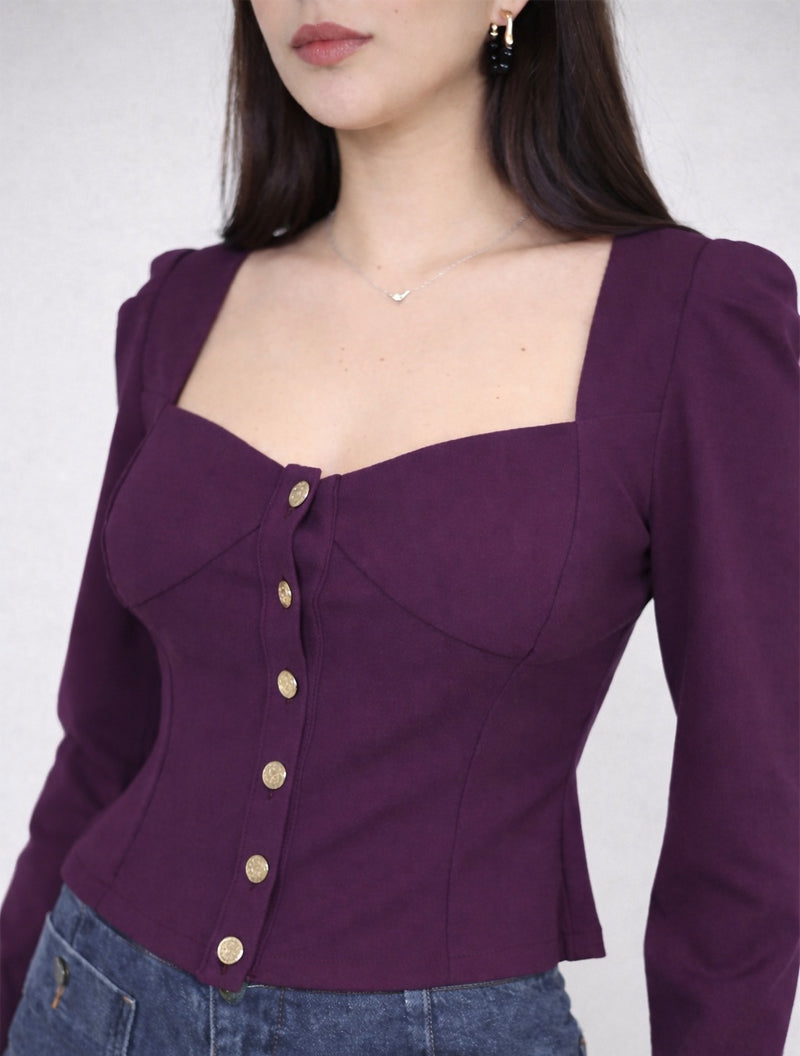Long Sleeve Fitted Top for Women