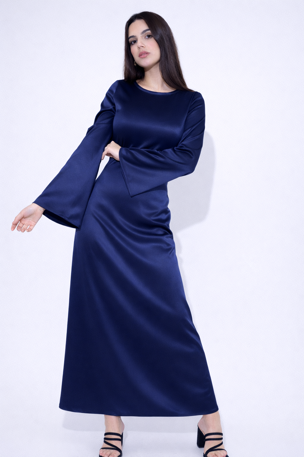 Luxury Satin Silk Long Evening Dress