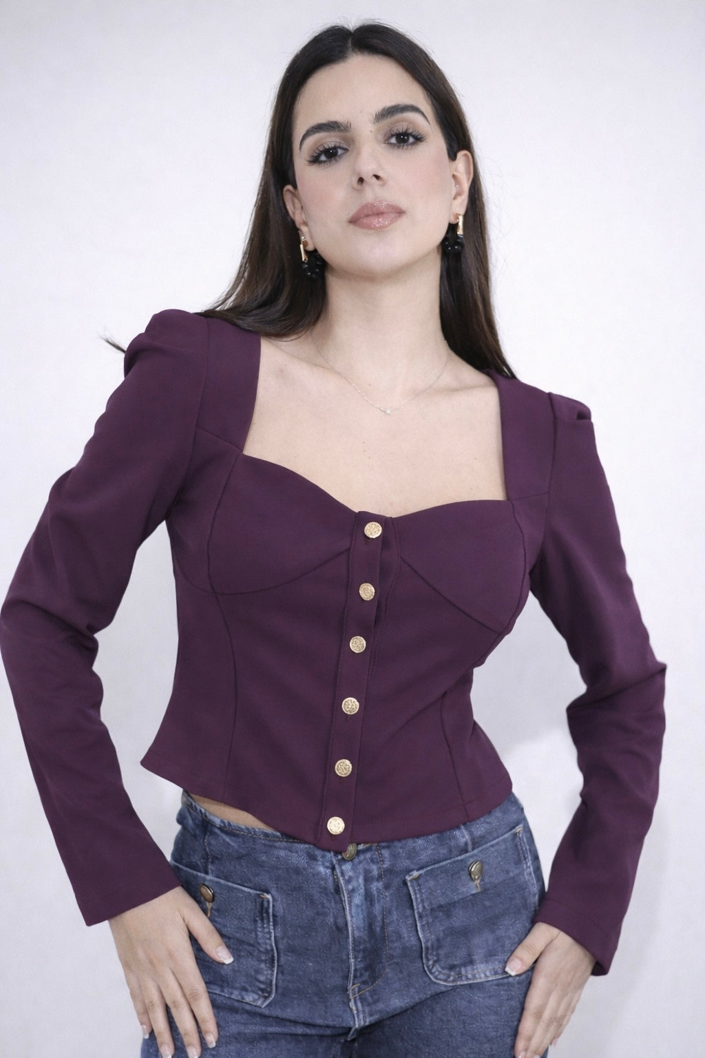 Long Sleeve Fitted Top for Women