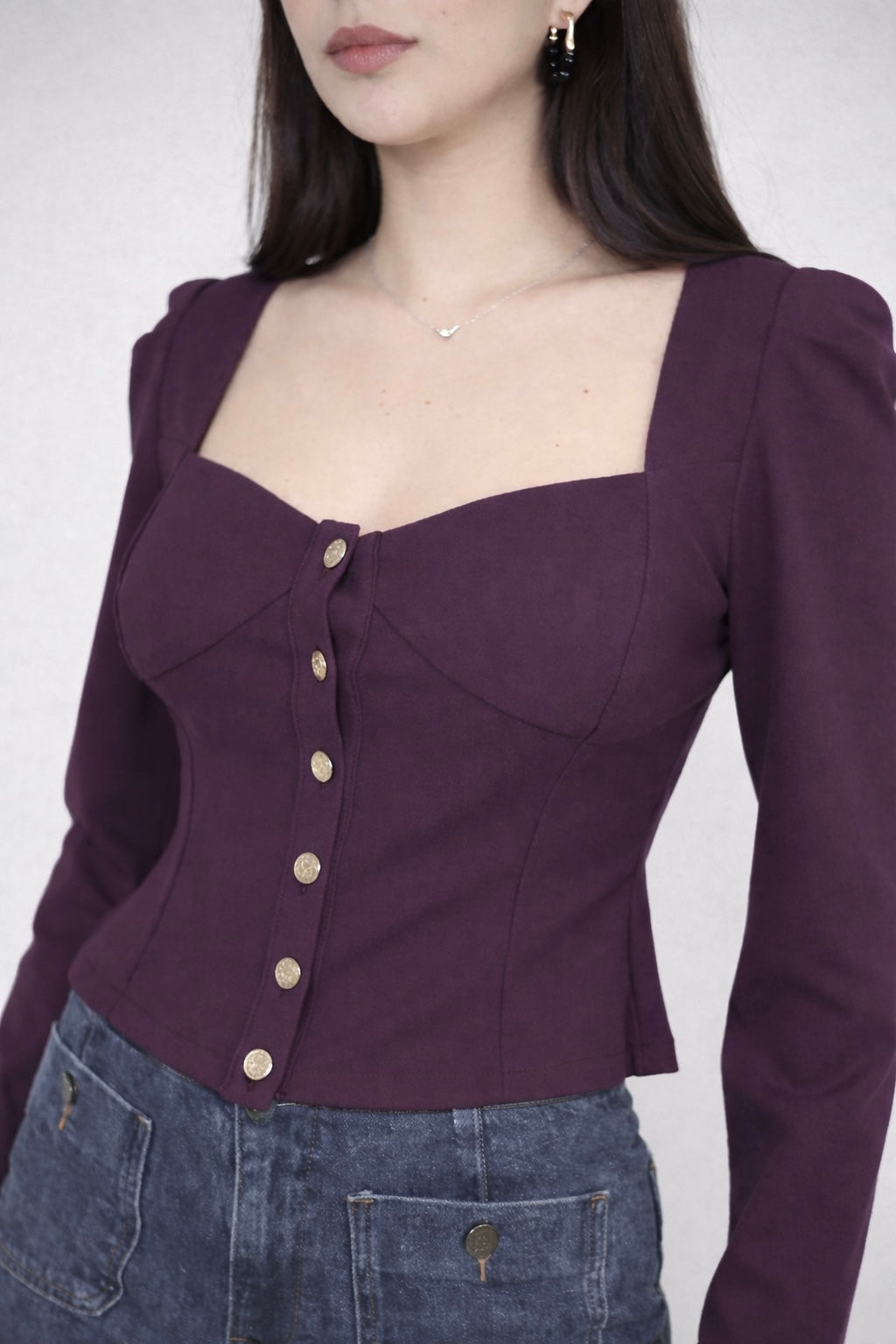 Long Sleeve Fitted Top for Women